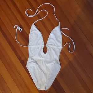 Shimmery white swimsuit